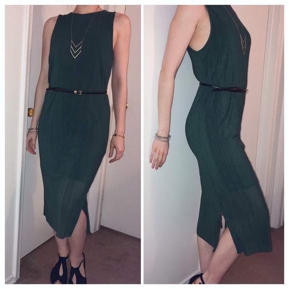 Urban Outfitters Dresses & Skirts - ⬇️Silence+Noise (UO) green ribbed sheath dress
